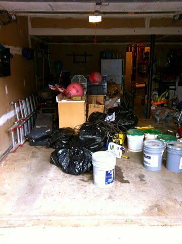 junk-filled garage